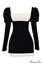 Azaria Black Stylish Vintage Dress
