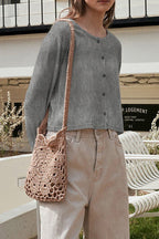 Essential Open Front Knit Top