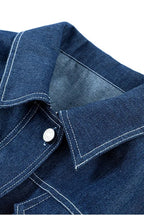 Washed Denim Slim Shirt Jacket
