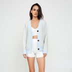 Jaycie Light Blue Plaid Cardigan