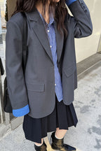 Elegant Casual Colorblock Blazer