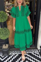 Floral Print Loose Cotton Feel Boho Dress