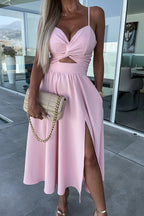 Genoveva Effortless Midi Dress with Cut Out Pockets Designer Edit