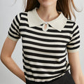 By the Sea Black Striped T-Shirt