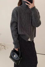 Turtleneck Cable Knit Sweater