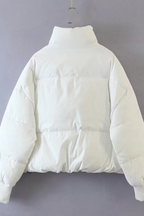 Stand Collar Zipper Pocket Thick Warm Cotton Jacket