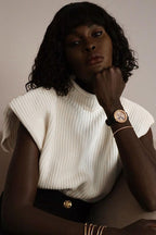 Vintage Turtleneck Short Sleeve Sweater