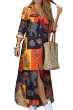 Art print shirt dress