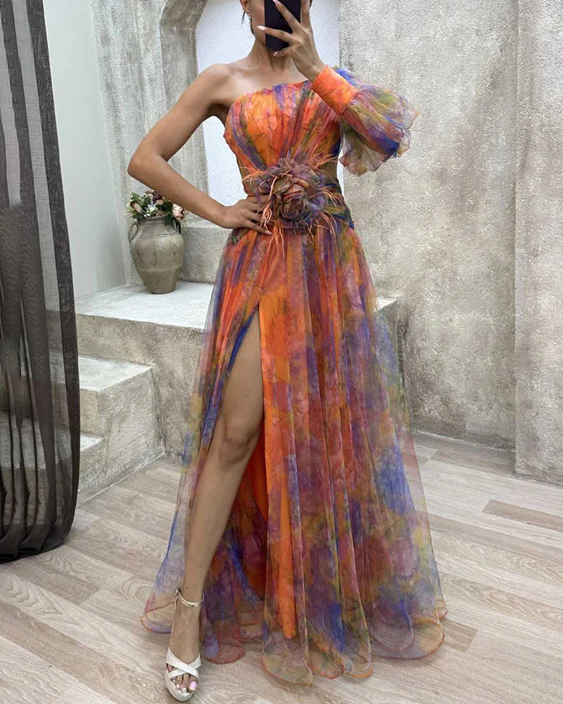 Fernanda Exclusive Off Shoulder Party Dress Elevated Occasion Wear