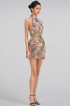 Gloria Embroidered Floral Mini Dress