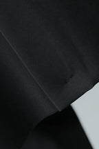 Black Double Breasted Long Blazer Overcoat