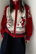 Retro Double Zip Cardigan