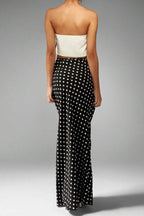 Polka Dot Office Bodycon Midi Skirt