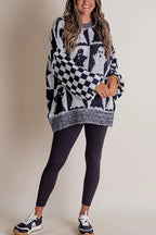Halloween Casual Loose Crew Neck Sweater