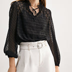 Black Check Mate Blouse