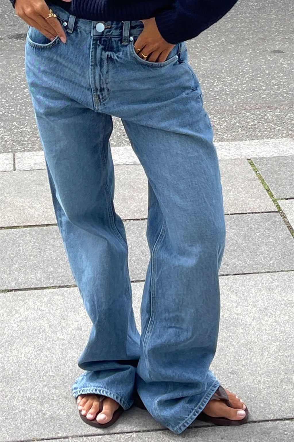 Contrast Patchwork Y2K Retro Star Back Casual Jeans