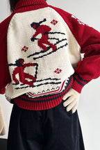 Retro Double Zip Cardigan