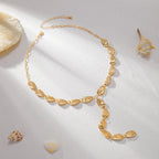 Fashion Irregular Baroque Style Teardrop-shaped Pendant Necklace