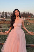 Ballet Style Sweet Tulle Cami Long Prom Dress