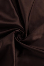 Clacive Fashion Loose Brown Satin Maxi Dress