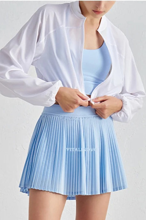Cropped ZipUp Athletic Jacket