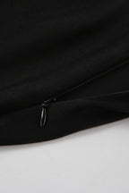 V Neck Tie Front Satin Top Maxi Skirt Set