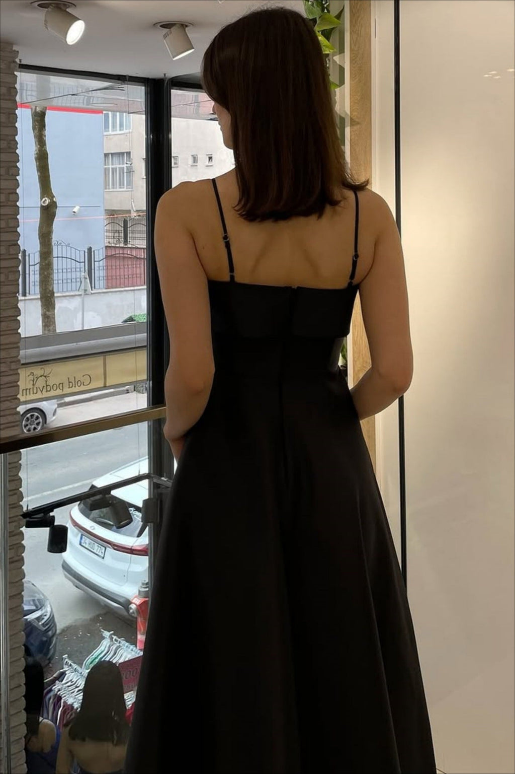 Elegant Satin Slip Vintage Formal Dress