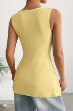 Casual Sleeveless Knit Sweater