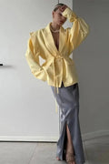 Elegant Turndown Collar Blazer