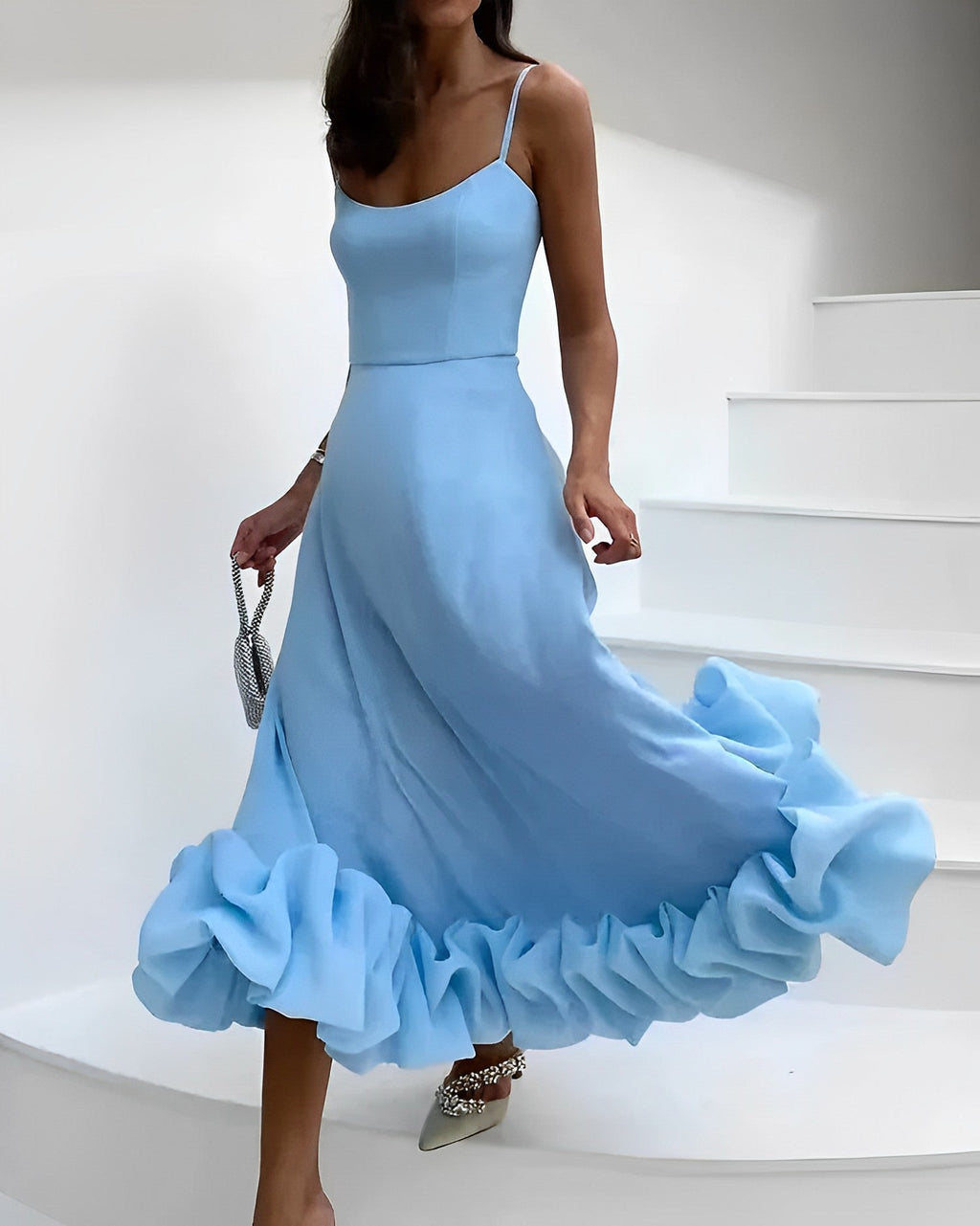 Eugenia Effortless Midi Party Dress Boutique Collection