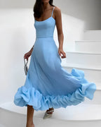 Begoña Premium Dress with Party Hem Elevated Occasion Wear