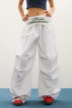 Layered Star Print Loose Cargo Pants