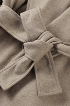 Wrap Notch Collar Cape Wool Blend Overcoat
