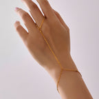 18K Gold Plated Stainless Steel Knuckle Finger Bracelet