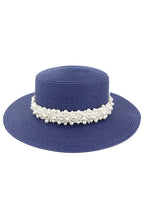 Pearl Embellished Beach Hat