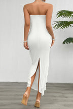 Fitted Strapless Work Dress