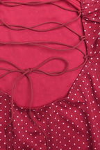 Sexy Chiffon Polka Dot Backless Tie Mini Dress