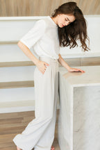 Business Essential Ivory Wide Slacks