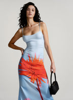 Floral Print Cami Slim Vacation Dress