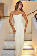 Boned LaceUp Strapless Party Dress