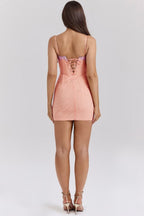 Elegant Mesh Color Block Lace Dress