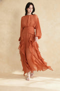 Leonie Ballon Stylish Sleeve Maxi Dress