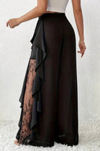 Irregular Split Lace Wide Leg Pants