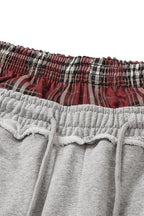Vintage Stripe Embroidery Relaxed Double Waist Pants