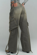 Vintage Patch Pocket Wide Leg Jean