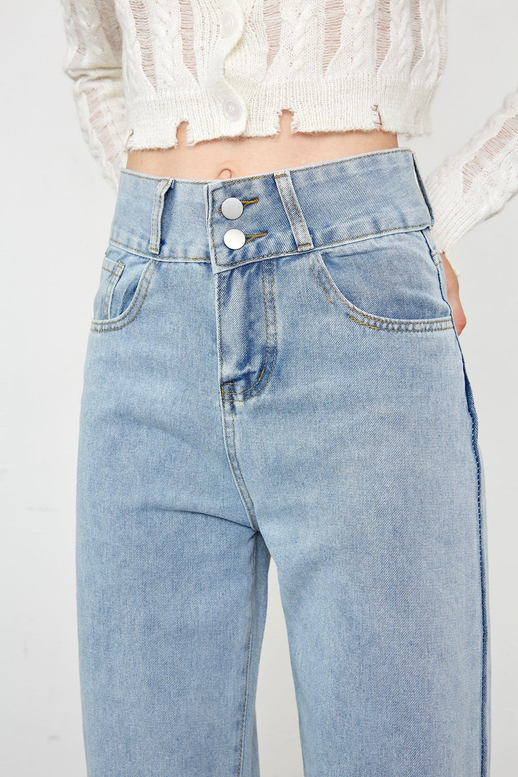 Auria Light Blue Ankle Jeans