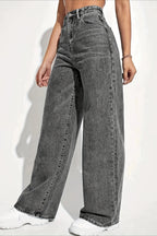 High Waist Chic Straight Relaxed Jeans