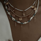 Holiday Style Conch and Starfish Stacking Necklace