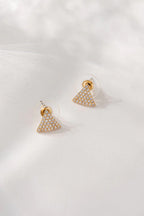 Crystal Triangle Stud Earrings