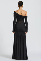 Round Neck Asymmetrical Sheath Prom Dress